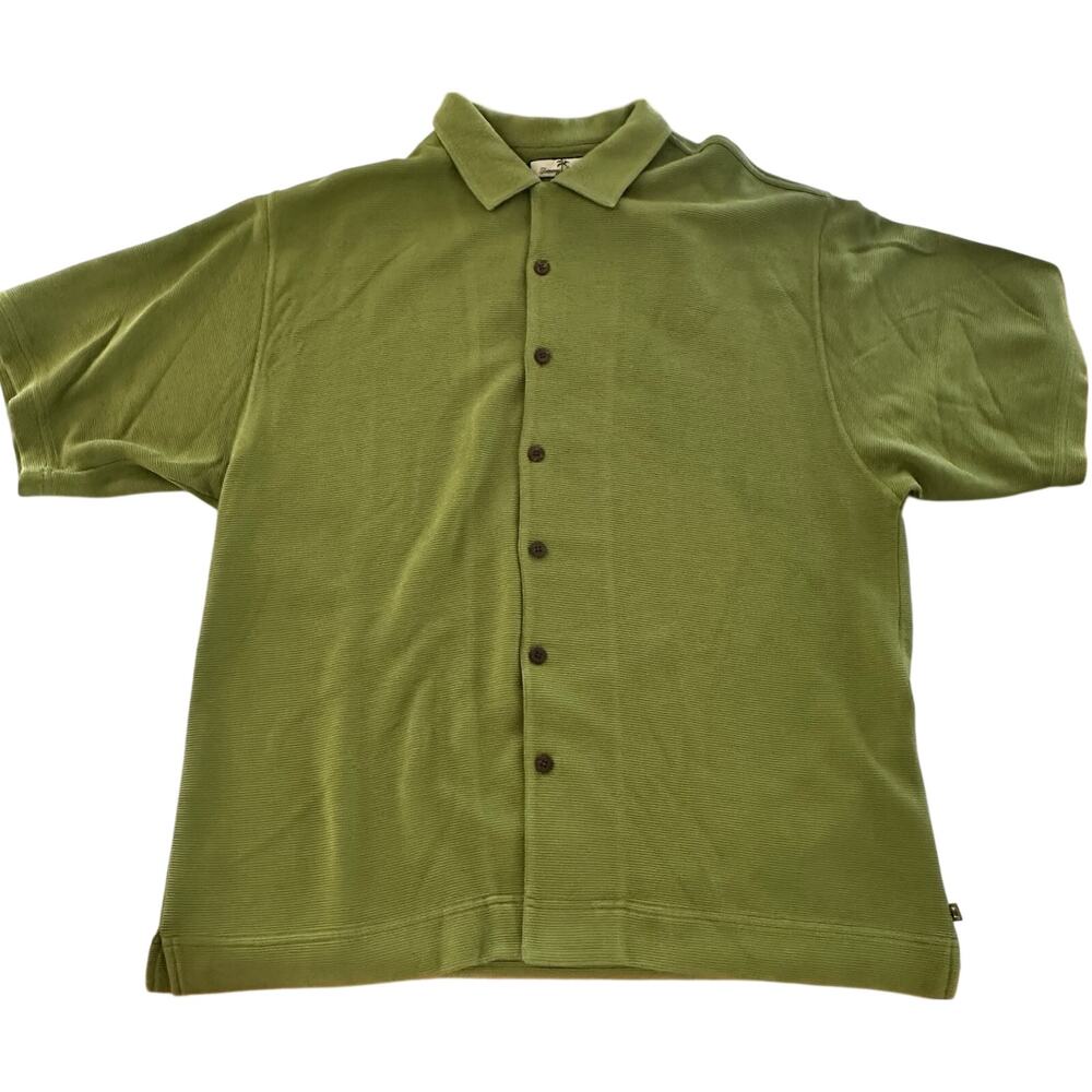 Tommy Bahama VTG Silk Cotton Short Sleeve Pullover Textured Men’s XL Polo Shirt
